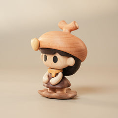 Handcrafted Acorn Elf Doll Solid Wood Ornament