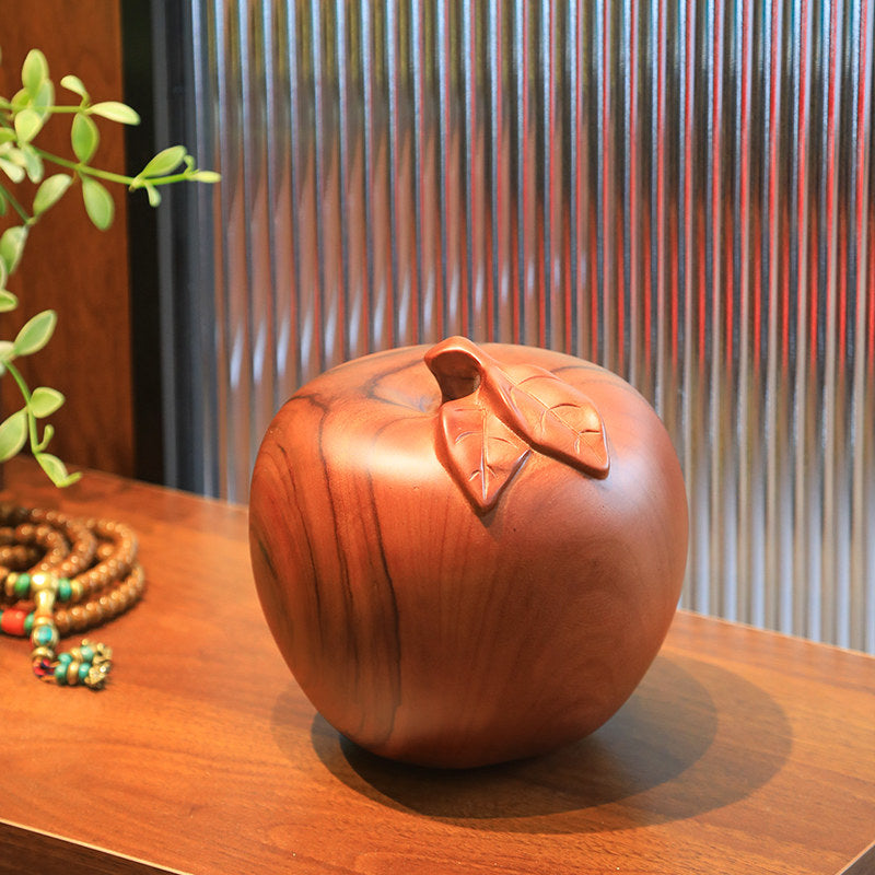 Handcrafted Camphor Wood Apple Ornament