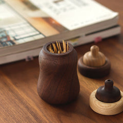 Cute Baby Bottle Shaped Solid Wood Toothpick Holder