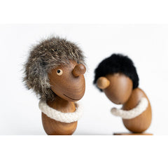 Handcrafted Optimist &Pessimist Wooden Puppets