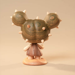 Handcrafted Cute Cactus Elf Doll Solid Wood Ornament