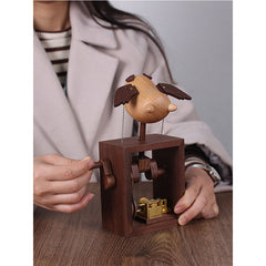 Flying Pig Solid Wood Music Box – Castle in the Sky