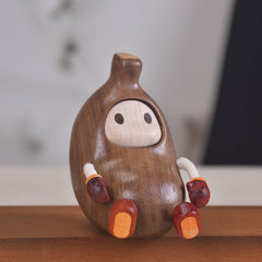 Handcrafted Banana Guy Solid Wood Figurine-Ⅰ