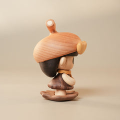 Handcrafted Acorn Elf Doll Solid Wood Ornament