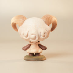 Handcrafted Aries Ram Solid Wood Ornament