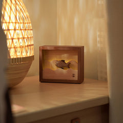 Handcrafted Wooden Dynamic Fish LED Night Light Ornament
