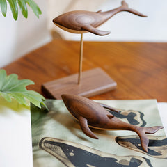 Handcrafted Flying Whale Ornament