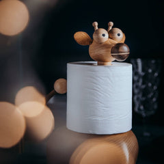 Handcrafted Cute Giraffe Solid Wood Paper Towel Holder