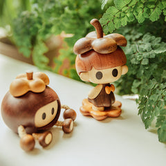 Handcrafted Mangosteen Doll Solid Wood Ornament