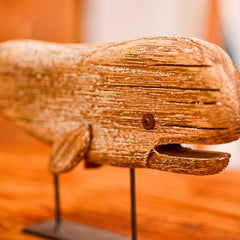 Vintage Handcrafted Solid Wood Fish