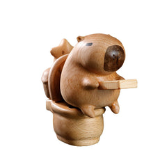 Handcrafted Magnetic Capybara Wooden Figurine Set