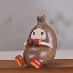 Handcrafted Banana Guy Solid Wood Figurine-Ⅰ