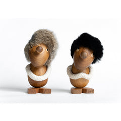 Handcrafted Optimist &Pessimist Wooden Puppets