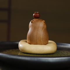 Hand-Carved Capybara Wooden Figurine