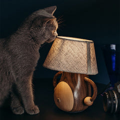 Cute Solid Wood Bedside Lamp