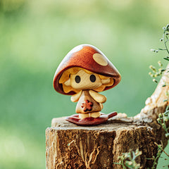 Handcrafted Mushroom Doll Wooden Ornament