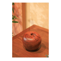 Handcrafted Camphor Wood Apple Ornament