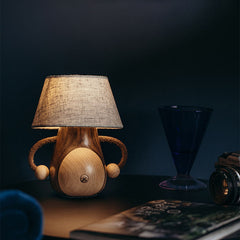 Cute Solid Wood Bedside Lamp