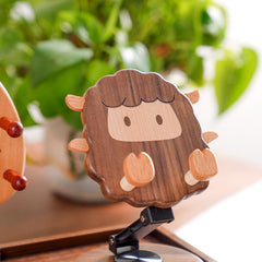 Collection of Cute Animal-Shaped Wooden Phone Stands
