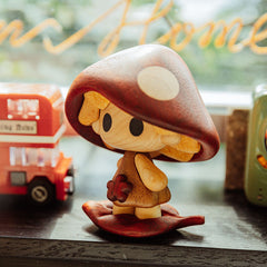 Handcrafted Mushroom Doll Wooden Ornament