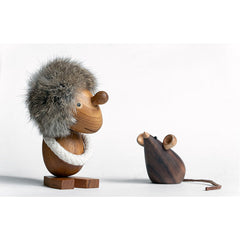 Handcrafted Optimist &Pessimist Wooden Puppets