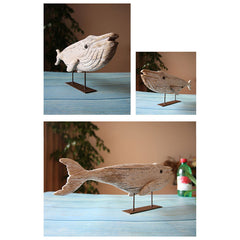Vintage Handcrafted Solid Wood Fish