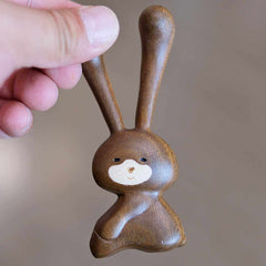 Handcrafted Wooden Rabbit Nose Massager