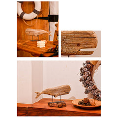Vintage Handcrafted Solid Wood Fish