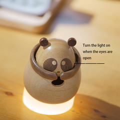 Creative Panda Wooden Night Light