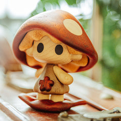 Handcrafted Mushroom Doll Wooden Ornament