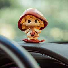 Handcrafted Mushroom Doll Wooden Ornament