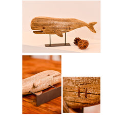 Vintage Handcrafted Solid Wood Fish
