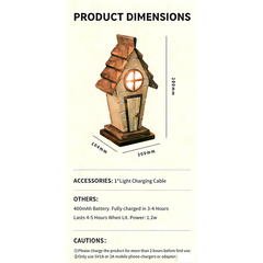 Handcrafted Pig House Wooden Night Light