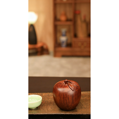 Handcrafted Camphor Wood Apple Ornament