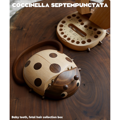 Handcrafted Ladybug Baby Teeth & Fetal Hair Keepsake Box