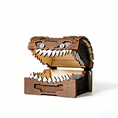 Handcrafted Monster Mouth Wooden Storage Box