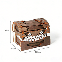 Handcrafted Monster Mouth Wooden Storage Box