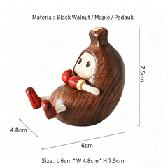 Handcrafted Banana Guy Solid Wood Figurine-Ⅰ