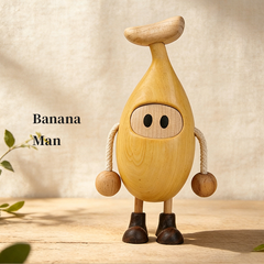 Handcrafted Banana Guy Solid Wood Figurine-Ⅱ