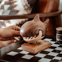 Handcrafted Happy Shark Baby Tooth Box & Decor