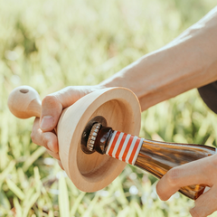 One-Eyed Monster Solid Wood Ashtray with Lid