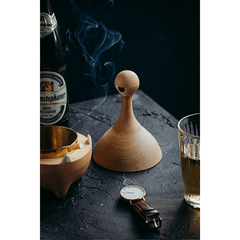 One-Eyed Monster Solid Wood Ashtray with Lid