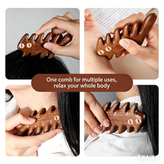 Black Walnut Multi-Functional Meridian Massage Wooden Comb