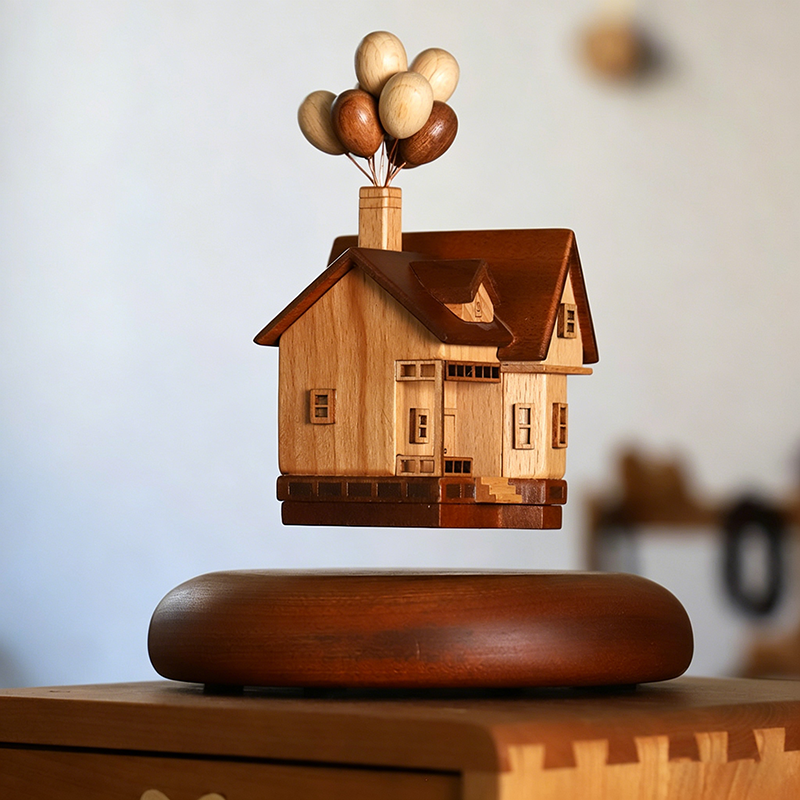 Magnetic Levitation "Up" Flying House Ornament