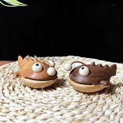 Cute Lantern Fish Wooden Fridge Magnet