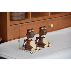 Handcrafted Bobblehead Dinosaur Wooden Ornament