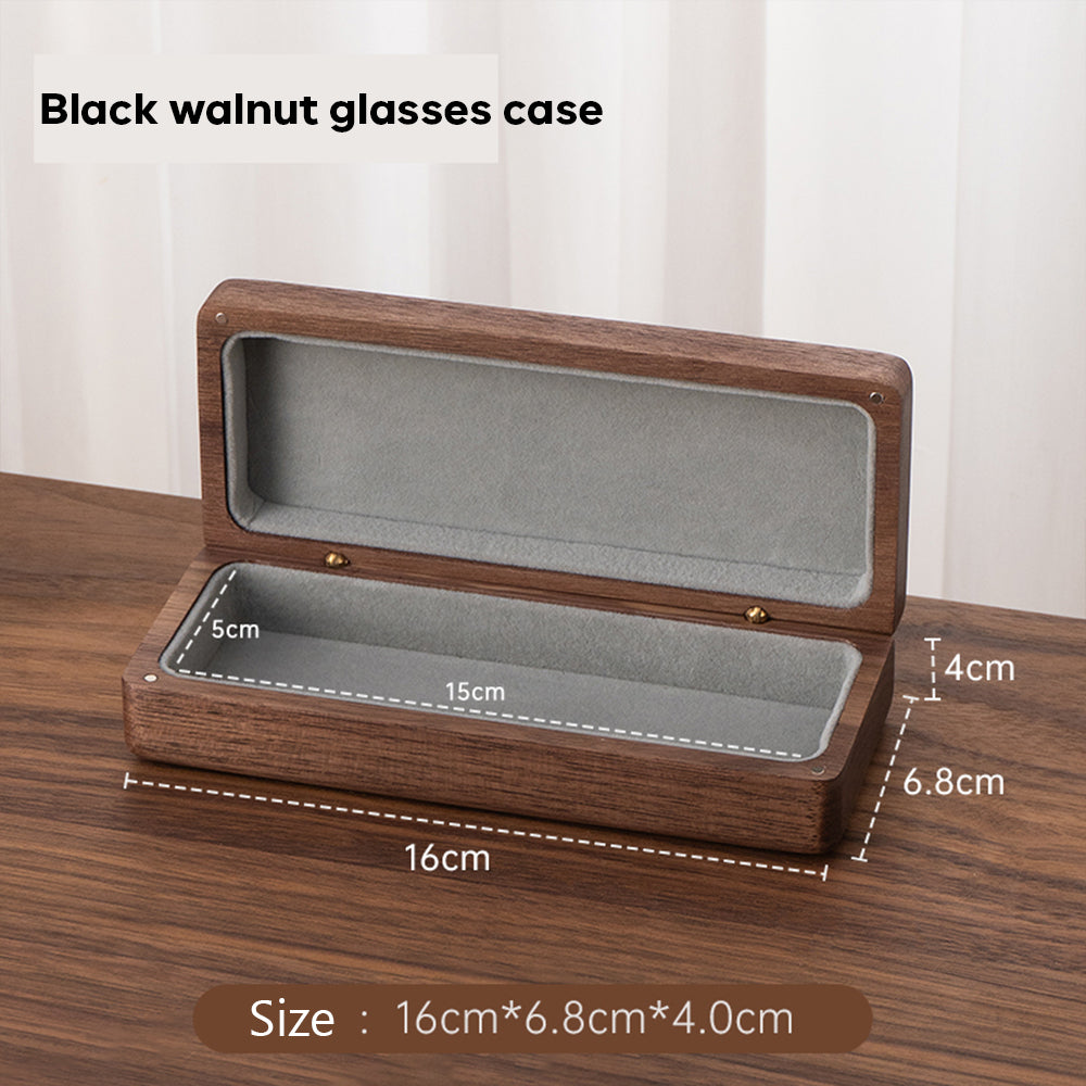 Custom Walnut Glasses Case