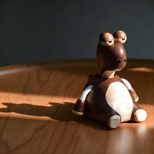 Handcrafted Bobblehead Dinosaur Wooden Ornament