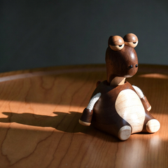 Handcrafted Bobblehead Dinosaur Wooden Ornament