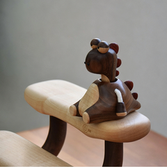 Handcrafted Bobblehead Dinosaur Wooden Ornament